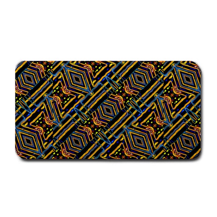 Electric Neon Lines Pattern Design Medium Bar Mats