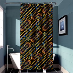 Electric Neon Lines Pattern Design Shower Curtain 36  x 72  (Stall) 