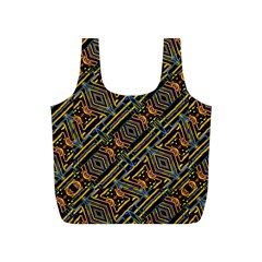 Electric Neon Lines Pattern Design Full Print Recycle Bag (s)