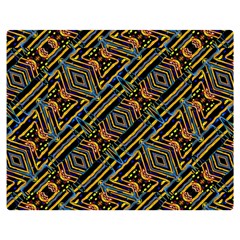 Electric Neon Lines Pattern Design Double Sided Flano Blanket (medium)  by dflcprintsclothing