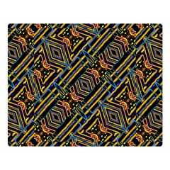 Electric Neon Lines Pattern Design Double Sided Flano Blanket (Large) 