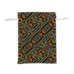 Electric Neon Lines Pattern Design Lightweight Drawstring Pouch (S)