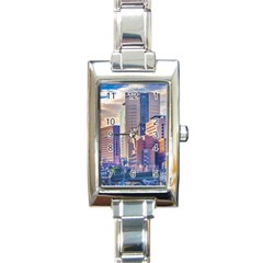 Akihabara Zone Urban Scene Tokyo Japan Rectangle Italian Charm Watch