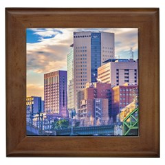 Akihabara Zone Urban Scene Tokyo Japan Framed Tile by dflcprintsclothing