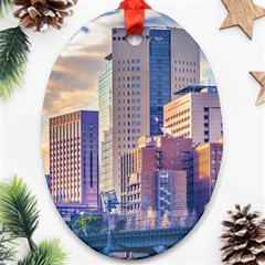 Akihabara Zone Urban Scene Tokyo Japan Ornament (oval) by dflcprintsclothing