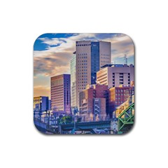 Akihabara Zone Urban Scene Tokyo Japan Rubber Coaster (square)  by dflcprintsclothing