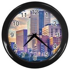 Akihabara Zone Urban Scene Tokyo Japan Wall Clock (black) by dflcprintsclothing