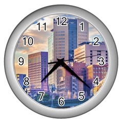 Akihabara Zone Urban Scene Tokyo Japan Wall Clock (silver) by dflcprintsclothing