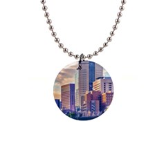 Akihabara Zone Urban Scene Tokyo Japan 1  Button Necklace by dflcprintsclothing