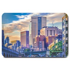 Akihabara Zone Urban Scene Tokyo Japan Large Doormat  by dflcprintsclothing