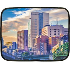 Akihabara Zone Urban Scene Tokyo Japan Double Sided Fleece Blanket (mini)  by dflcprintsclothing