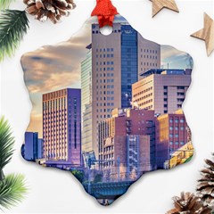 Akihabara Zone Urban Scene Tokyo Japan Snowflake Ornament (two Sides) by dflcprintsclothing