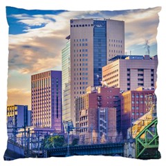 Akihabara Zone Urban Scene Tokyo Japan Large Flano Cushion Case (one Side) by dflcprintsclothing