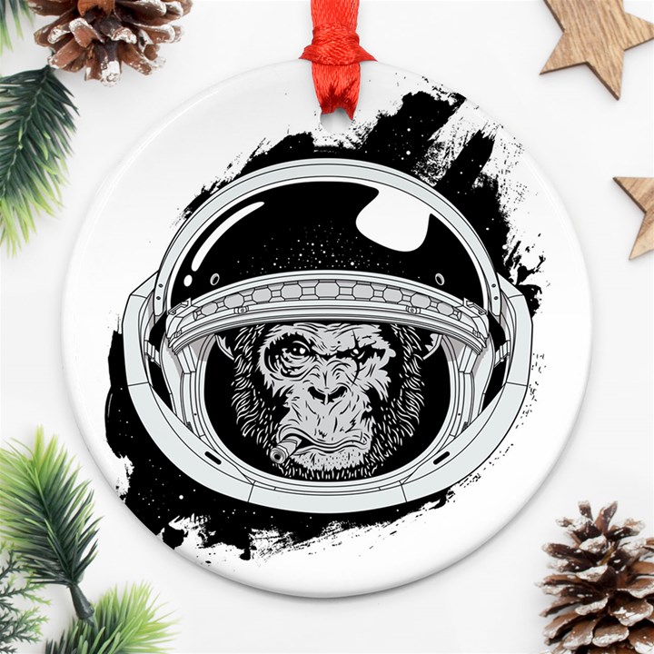 Spacemonkey Ornament (Round)