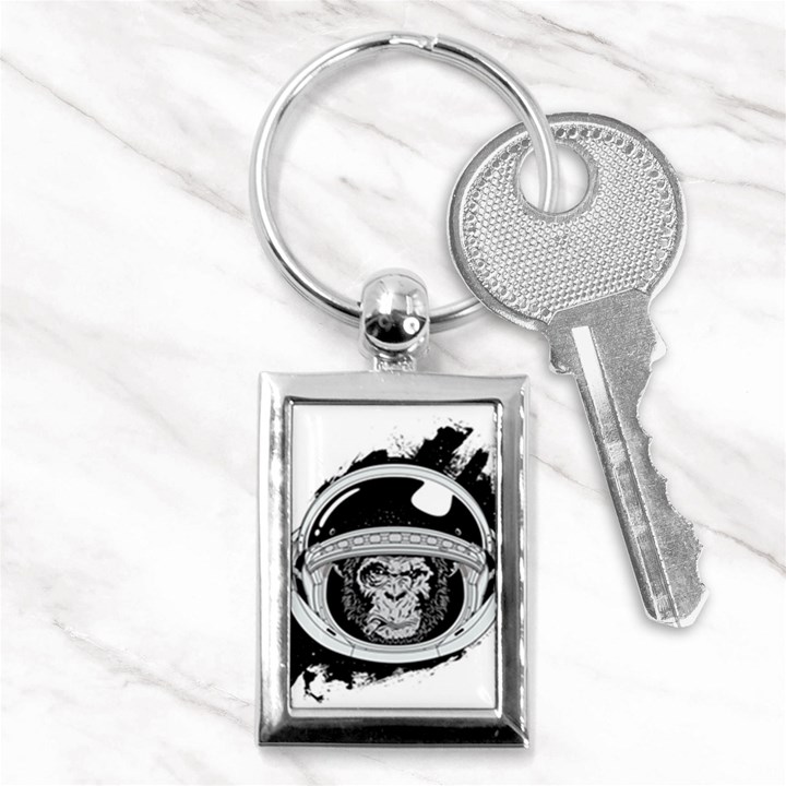 Spacemonkey Key Chain (Rectangle)