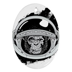 Spacemonkey Oval Ornament (two Sides) by goljakoff