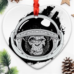 Spacemonkey Ornament (heart) by goljakoff