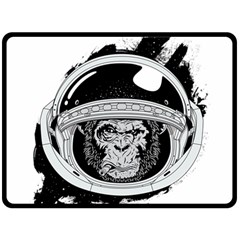 Spacemonkey Fleece Blanket (large)  by goljakoff