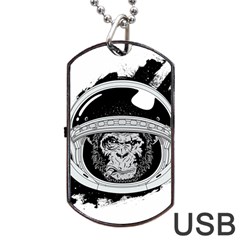 Spacemonkey Dog Tag Usb Flash (one Side) by goljakoff