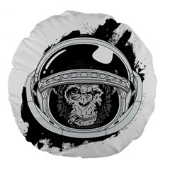 Spacemonkey Large 18  Premium Round Cushions by goljakoff