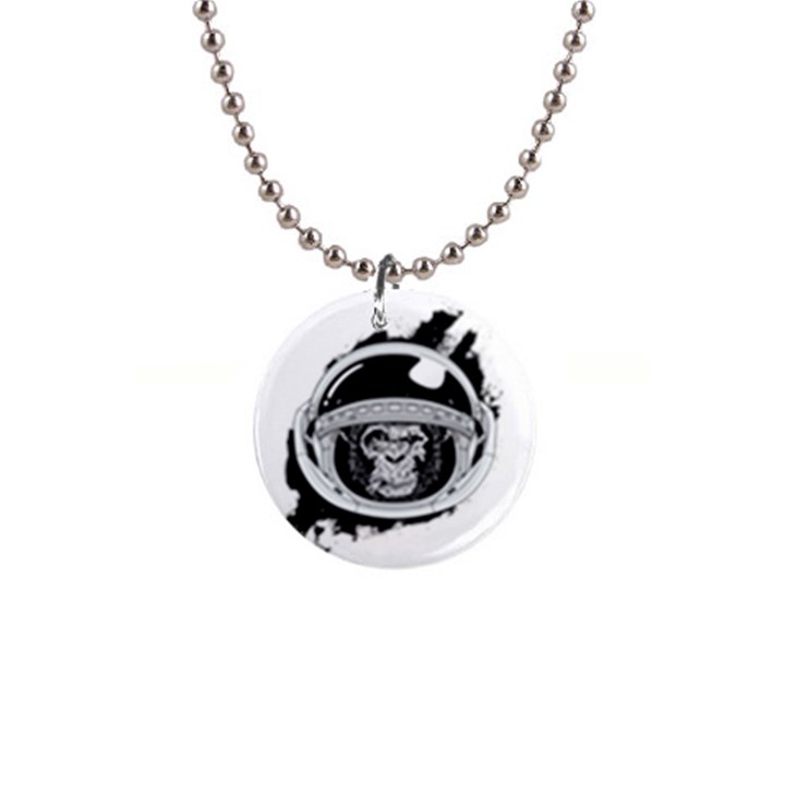 Spacemonkey 1  Button Necklace