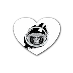 Spacemonkey Heart Coaster (4 Pack)  by goljakoff