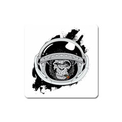 Spacemonkey Square Magnet by goljakoff