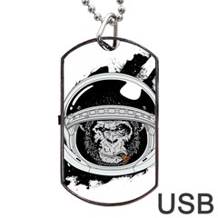 Spacemonkey Dog Tag Usb Flash (one Side) by goljakoff