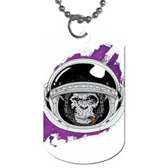 Purple Spacemonkey Dog Tag (one Side) by goljakoff