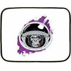 Purple Spacemonkey Fleece Blanket (mini) by goljakoff