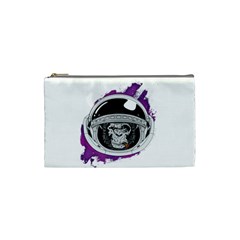 Purple Spacemonkey Cosmetic Bag (small) by goljakoff