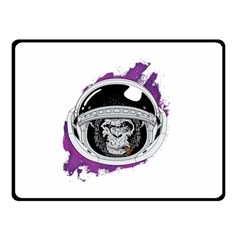 Purple Spacemonkey Double Sided Fleece Blanket (small)  by goljakoff