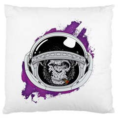 Purple Spacemonkey Standard Flano Cushion Case (two Sides) by goljakoff