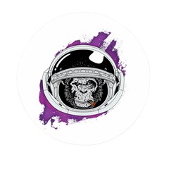 Purple Spacemonkey Mini Round Pill Box (pack Of 5) by goljakoff