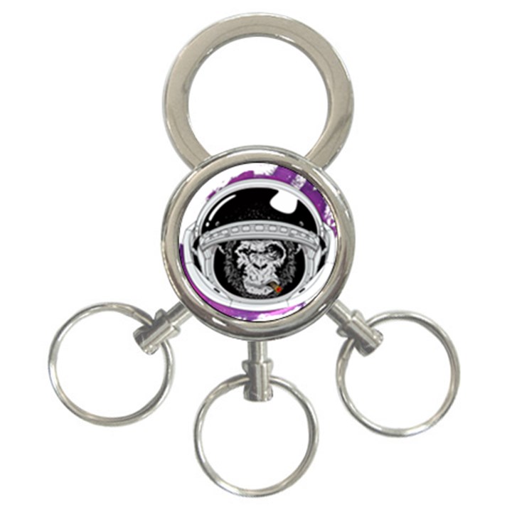 Spacemonkey 3-Ring Key Chain