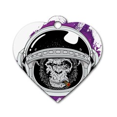 Spacemonkey Dog Tag Heart (one Side) by goljakoff