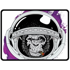 Spacemonkey Fleece Blanket (large)  by goljakoff