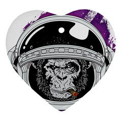 Spacemonkey Ornament (heart) by goljakoff