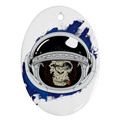 Spacemonkey Ornament (oval) by goljakoff