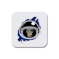 Spacemonkey Rubber Square Coaster (4 Pack)  by goljakoff