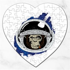 Spacemonkey Jigsaw Puzzle (heart) by goljakoff