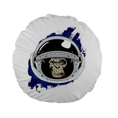 Spacemonkey Standard 15  Premium Flano Round Cushions by goljakoff