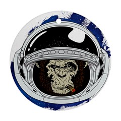 Spacemonkey Ornament (round) by goljakoff