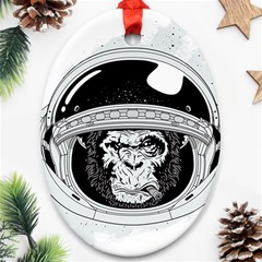 Spacemonkey Ornament (oval)