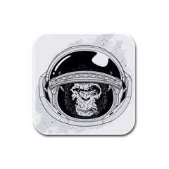 Spacemonkey Rubber Square Coaster (4 Pack)  by goljakoff