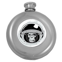 Spacemonkey Round Hip Flask (5 Oz) by goljakoff