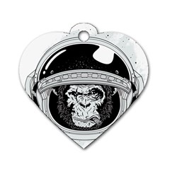 Spacemonkey Dog Tag Heart (one Side)