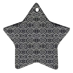 Silver Ornate Decorative Design Pattern Ornament (star) by dflcprintsclothing