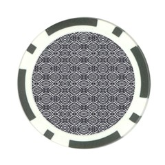 Silver Ornate Decorative Design Pattern Poker Chip Card Guard