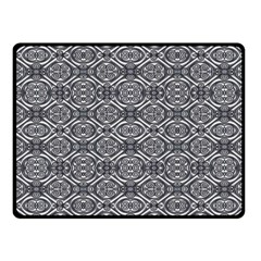 Silver Ornate Decorative Design Pattern Fleece Blanket (small)